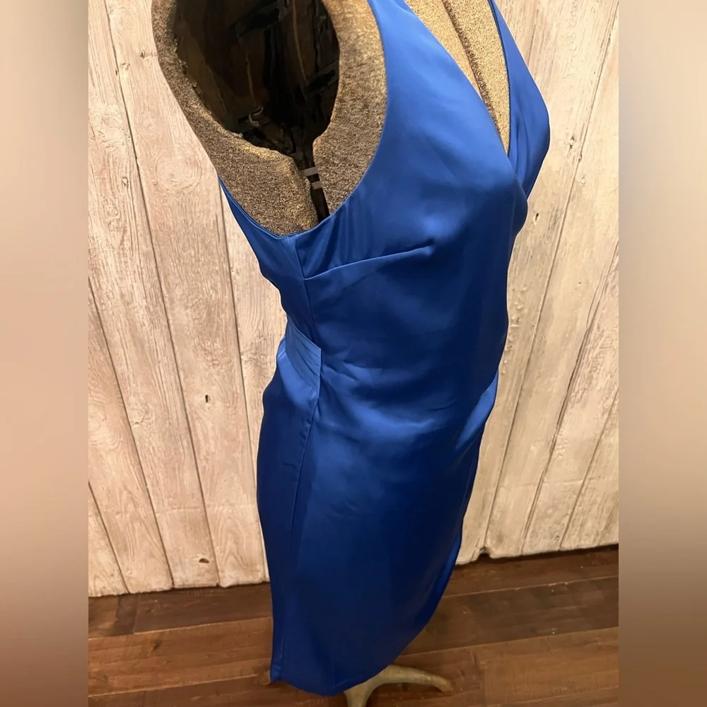 Gap Elegant Blue Wrap Dress - Picture 5 of 8